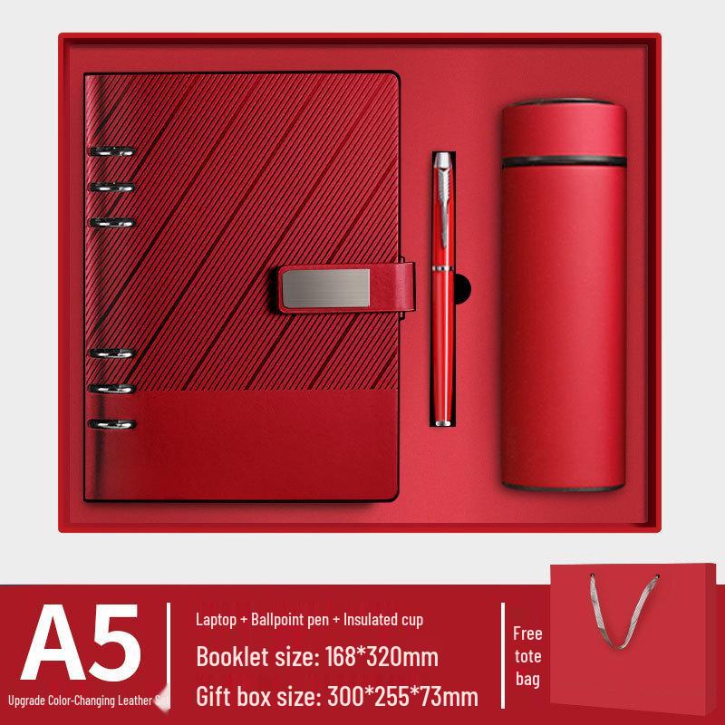 Custom A5 Ring Binder Notebook Gift Set with Logo - Holiday Souvenir Box