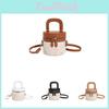 Fashionable Woven Stitching Circular Cylinder Handbag Women's Bag 2023 Summer Street Trend Single Shoulder Crossbody Bag