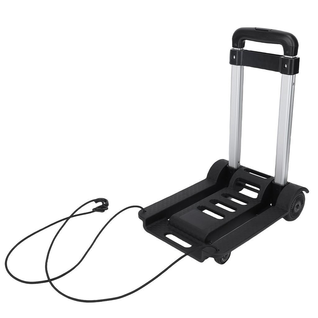 Folding Hand Truck 200lbs 4 Wheel Cart Collapsible Luggage Rolling Cart Enhanced Stability Easy Moving for Home Office