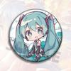 Anime Miku Hatsune Q Version Badge Pin Brooch Glass Mirror Kagamine Rin Kaito Collectible Present Accessories Cosplay Merchandise