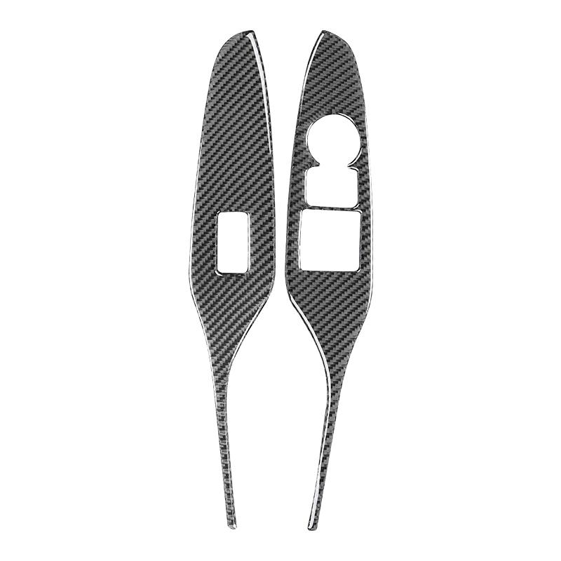 For Mazda MX-5 ND Miata 2016-22 MX5 Roadster Door Armrest Switch Window Lift Button Control Panel Carbon Fiber Interior Sticker