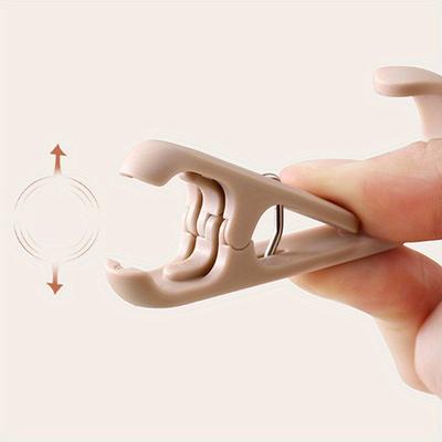 10pcs Multi-Purpose Plastic Clothes Clips Hooks Socks Clip Hanger For Home Office Clothing Store Solid Color Beach Towel Clips