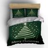 Green Christmas Tree Bedding Set Bedding Duvet Cover Set Duvet Cover Pillowcases  (1 * Duvet Cover 2 * Pillowcases, Without Duvet Insert)