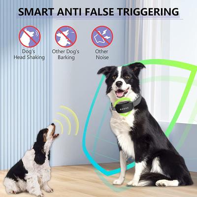 Collar antiladridos para perros Dispositivo de entrenamiento ajustable Bip + Vibración + Modos de choque USB resistente al agua