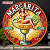 Vintage Retro Round Metal Tin Sign 7.87 Inch Wall Decor for Home Kitchen Bar Garage Margarita Pub Cafe