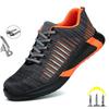 Fashion 2025 Breathable Summer Lightweight Men Work Safety Shoes Sneakers Indestructible Steel Toe Cap Construction Male Boots