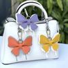 Retro Colorful Butterfly Pendant Keychains Leather Exquisit Backpack Decoration Accessories Personalized Car Keyring