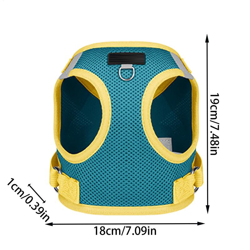 Welpengeschirr Verstellbares Geschirr Mit Reflektierenden Streifen Und Tracker-Schlitz Weiches Atmungsaktives Kleinhundegeschirr Zum Spazierengehen Laufen