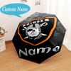 Custom Name Oakland Raiders Fan Gear Umbrella Folding Umbrella, Automatic Umbrella - 8-Frame for Travel, Casual Lightweight Personalized Gifts