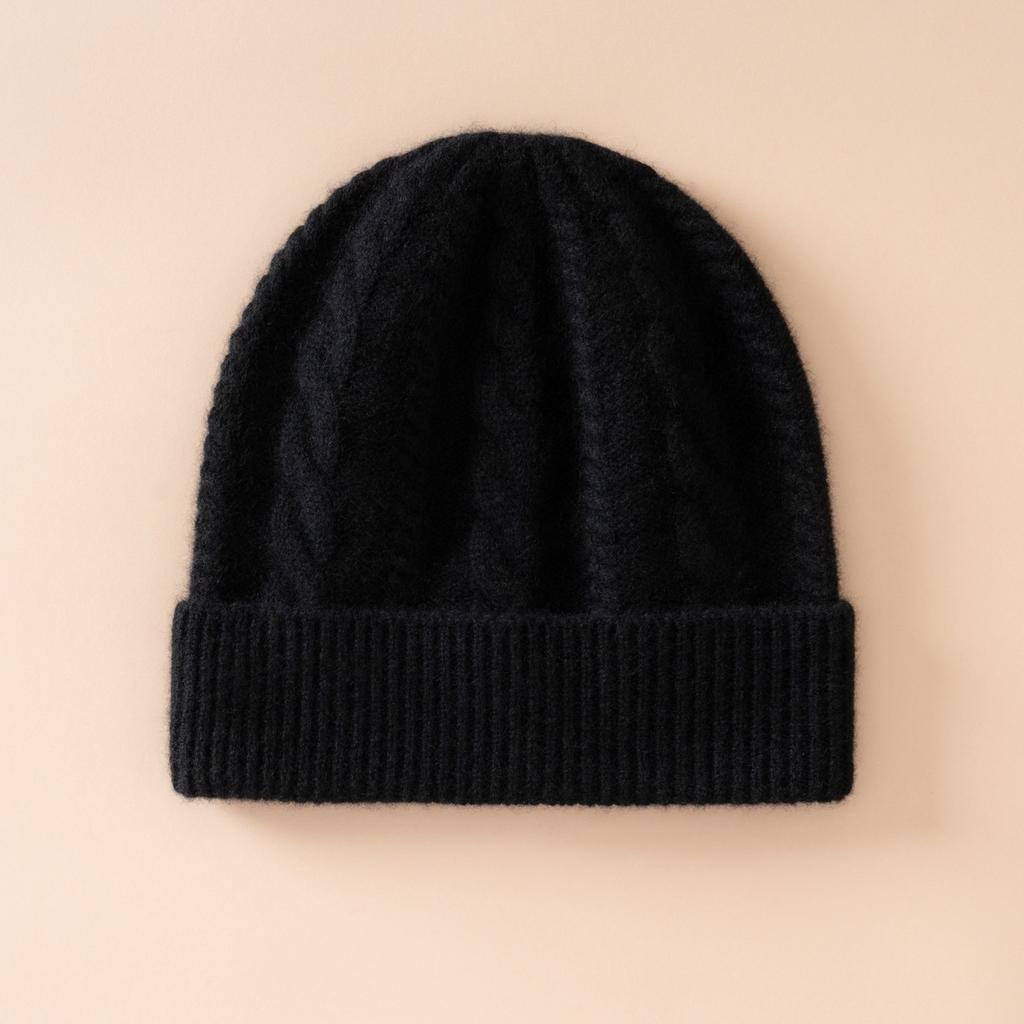 Size Batch% Pure Cashmere Top Luxury Women's Solid Color Plaid Small Twist Knitted Headhat