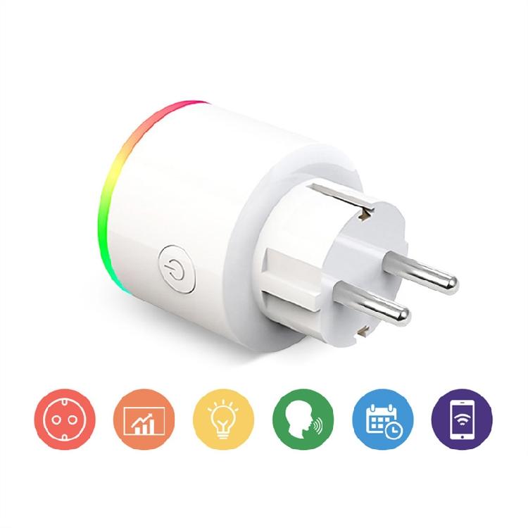 Tuya for Smart Plug EU RGB Wifi Intelligent Socket Voice&APP Control for Alexa L