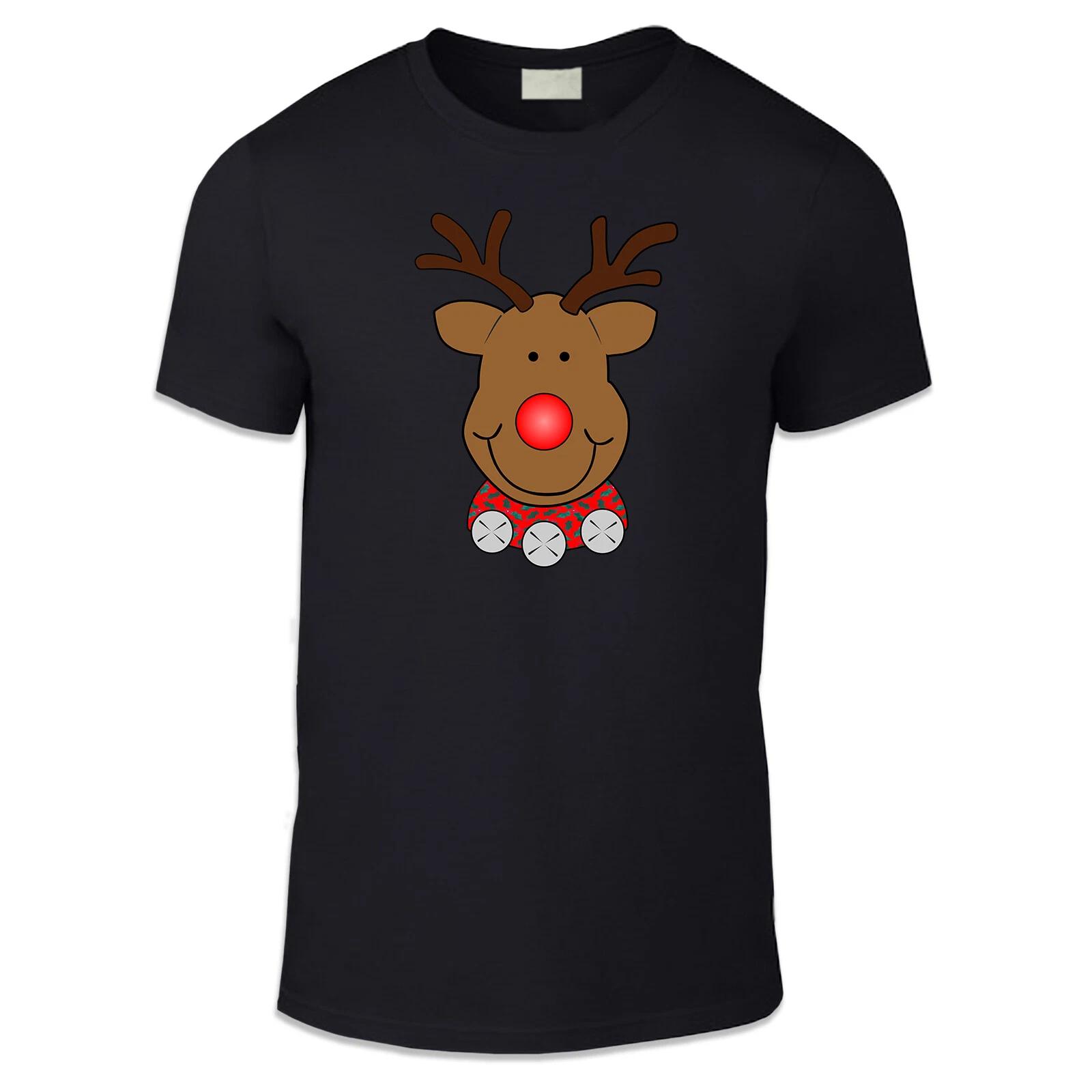 Rudolph Adult Unisex T Shirt - Reindeer Xmas Gift Party Fun Office 2XL