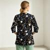 Women's Uniform Top, V-Neck with Single Pocket and Side Slit, 3/4 Sleeve
