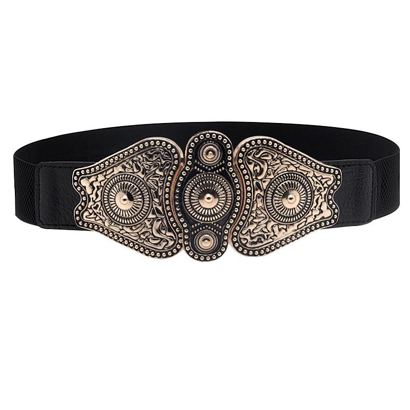Fashion Pu Leather Wide Waist Belt For Dresses And Coats With Hook Closure For Stylish Outfits