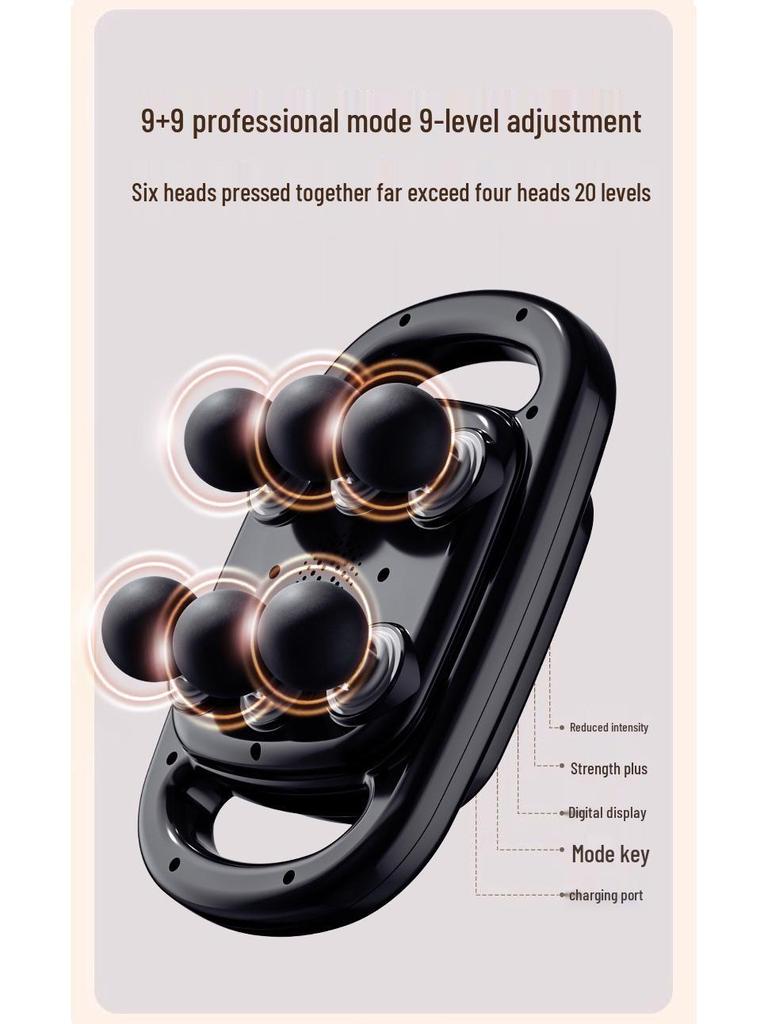 Professional Multi-Head Deep Tissue Massage Gun with High-Frequency Vibration for Muscle Relaxation and Rechargeable Use
