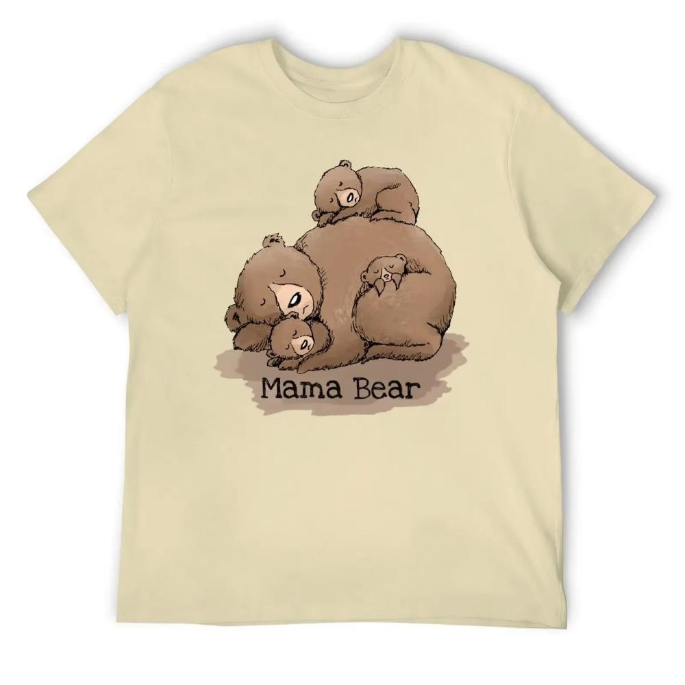 Harajuku Mother's Day Mama Bear WOmen's Ringer Unisex T-shirt  Motion T-shirts Vintage Cool Leisure Eur Size