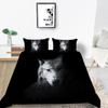 Home Textiles Bedding Suit with Pillowcase 3D Wolf Printed King Double Size Comforter Duvet Cover Bed Sets