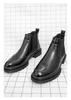 2025 Men's High-top Chelsea Leather Boots: Cross-border Fashion Slip-on Ankle & Martin Style