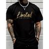Herren Baumwoll-T-Shirt mit 'Limited Edition' Grafik, Geometrisches Muster, Leicht