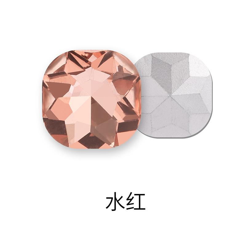 50 Stück Fette Quadratische Spitze Boden Speziell geformte Diamant Kleidung Gepäck Handyhülle Schuh Kristall Zubehör Spitze Boden Fetter Quadratischer Nagel