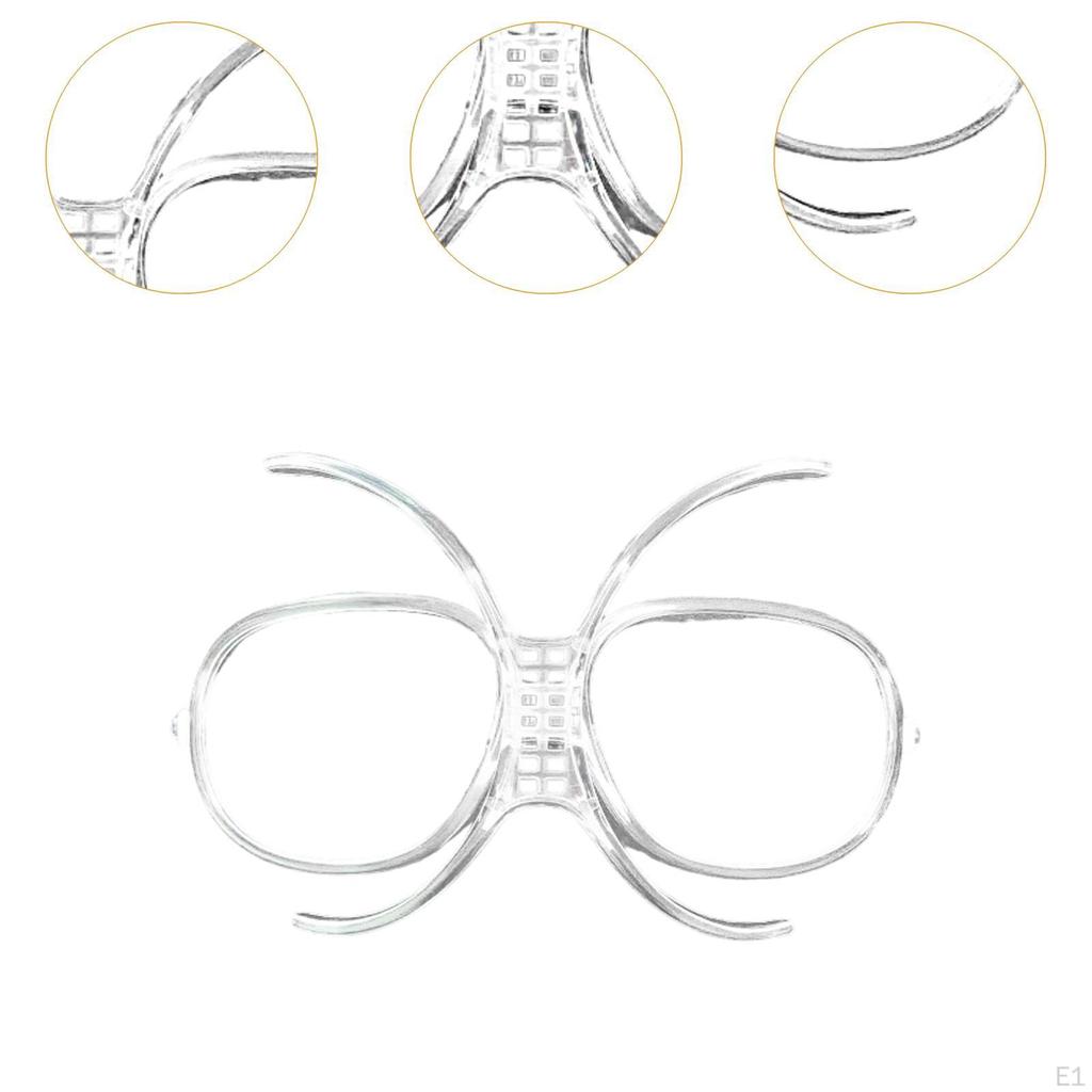 Skibrillen-Einsatzadapter, Innenrahmen, verstellbar, transparent, flexibel, Zubehör, tragbar