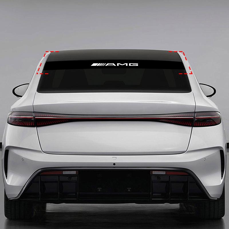 Bil Frontrute Klistremerker Foran og Bak Dekorativt Emblem For Mercedes Benz AMG W212 W205 W246 W177 W176 W213 GLC GLE GLS ML Velkommen Laserlampe