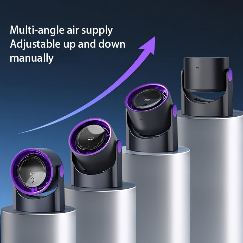 100 Speed Desktop Fan Smart Circulator USB Charging 3 Mode Timing 180°Adjustable Electric Fans Portable Ultra Quiet Wall Hanging