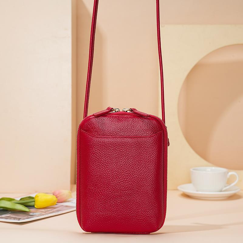 New Women Handbags Genuine Leather Zipper Crossbody Bags Female Large Capacity Shoulder Bags for Women Solid Phone Purse Flap