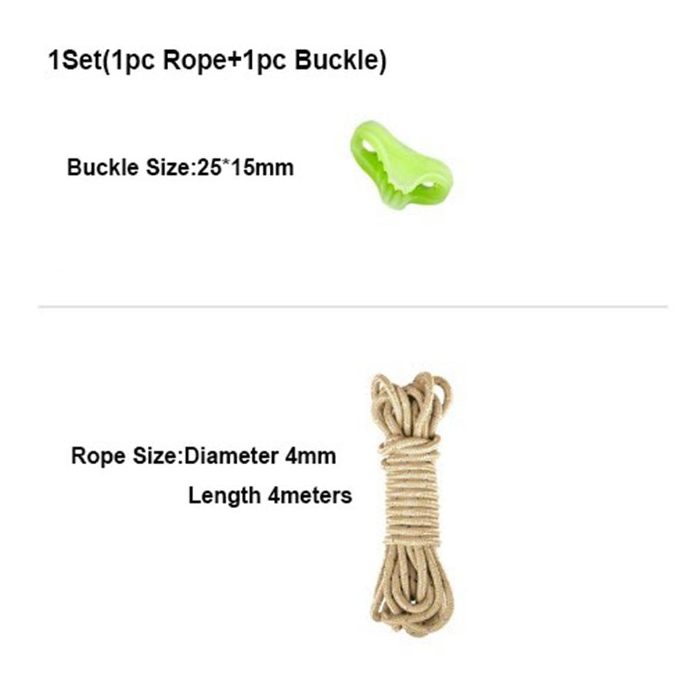 4mm/6mm Outdoor Tent Guyline Ropes with Adjuster Tensioner Camping Accessories Reflective Camping Guy Lines 4M Length