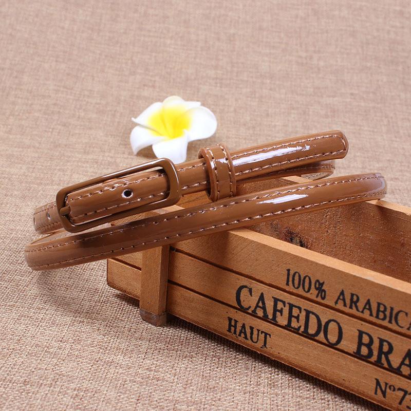 Stylish Women's Candy Color Thin Belt With Elegant Pin Buckle For Fashionable Outfits