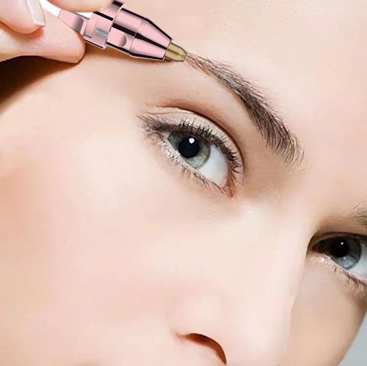 Dual Electric Eyebrow Trimmer & Women's Shaver - Lipstick Razor Design
