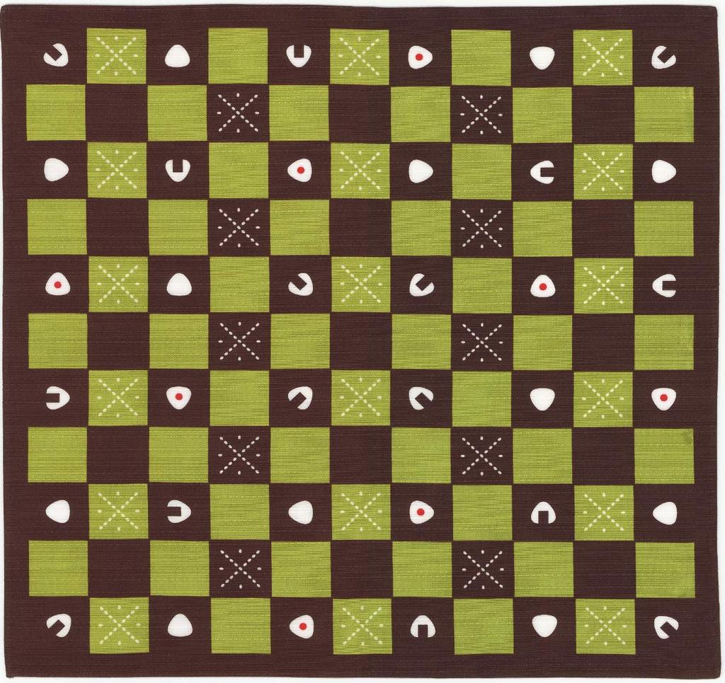 Miyamoto Towel Made in Miyamoto Furoshiki Wrapping with Japanese Small Checkered Rice Ball 30043 (Miyamoto-towel) Japan, (Japanese Cloth) Pattern,