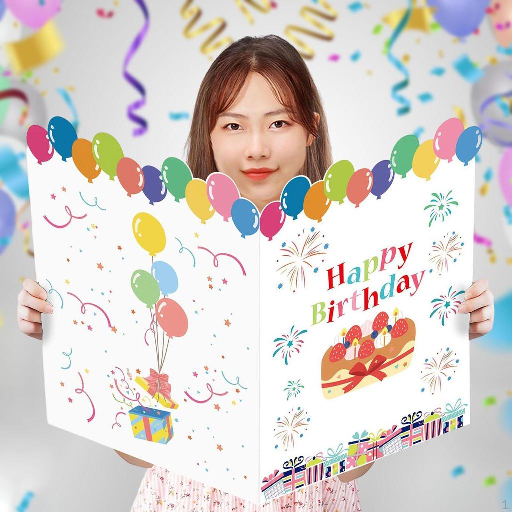 Birthday Card Giant Greeting Envelope Guest Book Celebration Tear Resistant Waterproof