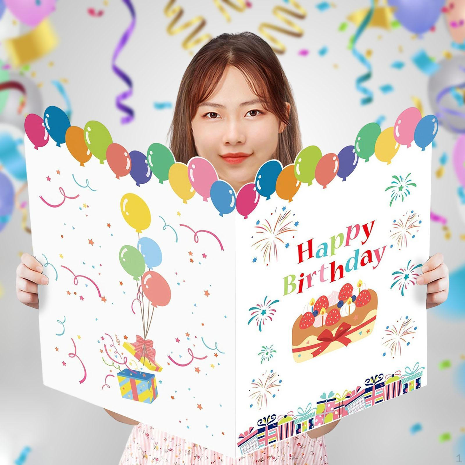 

Birthday Card Giant Greeting Envelope Guest Book Celebration Tear Resistant Waterproof белый
