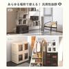 FLEXISPOT storage box costume case container ST foldable stackable casters clothing document (White (Type B) 32L (3 pieces))