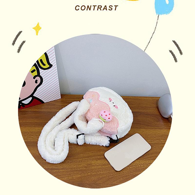 Sac bandoulière pudding désert doux poupée en peluche sac à dos enfant grande capacité avec pendentif peluche sac à bandoulière dessin animé filles