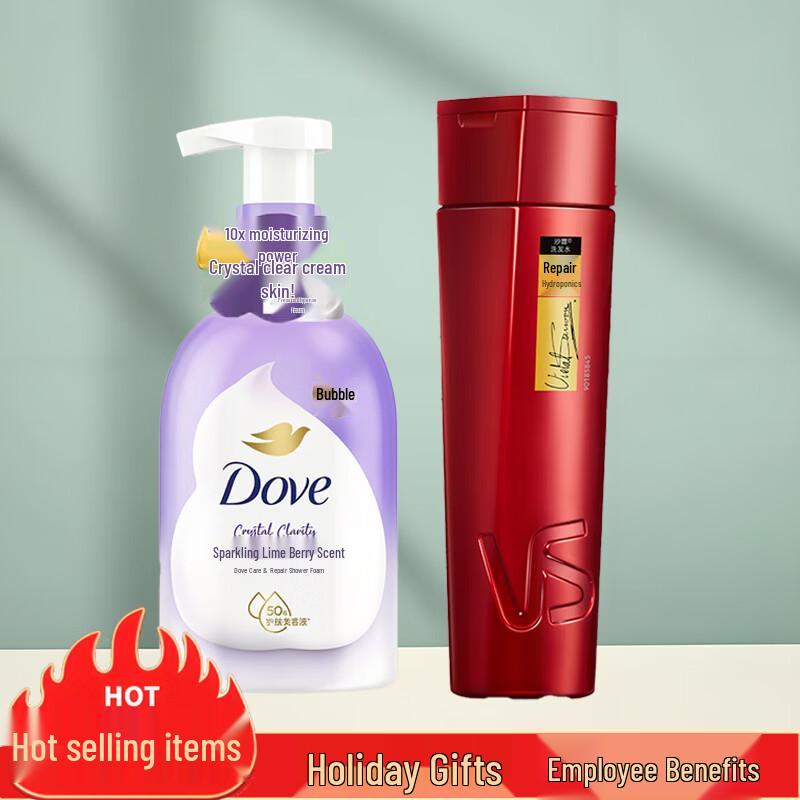 

Dove Lime Berry Shower Foam & Vidal Sassoon Shampoo Set