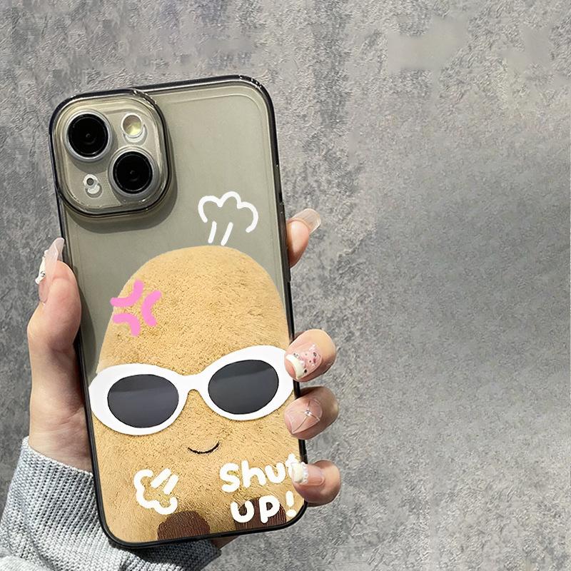 

Забавный помидор подходит для iPhone 16, чехол для телефона 15plus, прозрачный 14 силиконовый 13mini защитный чехол 12promax Apple 6G/6S