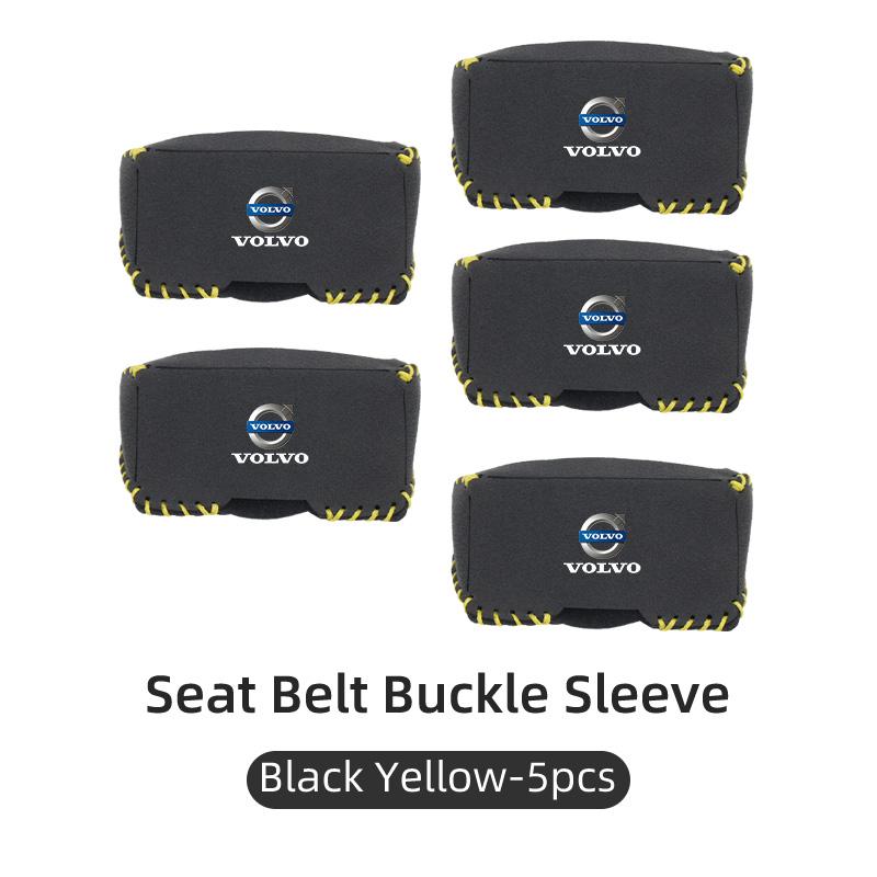 Car Suede Safety Belt Buckle Protector Cover Interior Accessories For Volvo AWD C30 C70 S60 S80 T6 V40 V50 V60 V70 V90 XC60 XC90