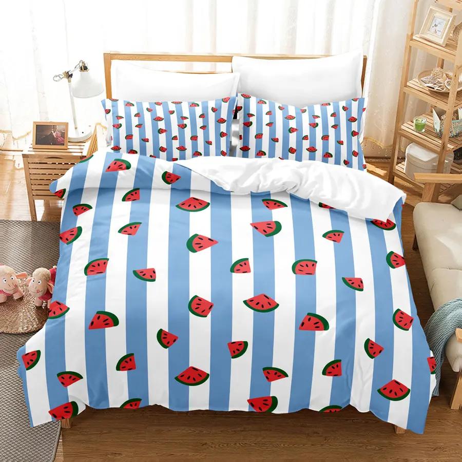 3D Summer Tropical Fruit Duvet Cover With Pillowcase King Full Size Queen Double Bed Quilt Case Linens Single Twin Bedding Sets