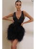 European & American Style Women's Sexy High Waist Slit Dress - Slim Fit Evening Gown