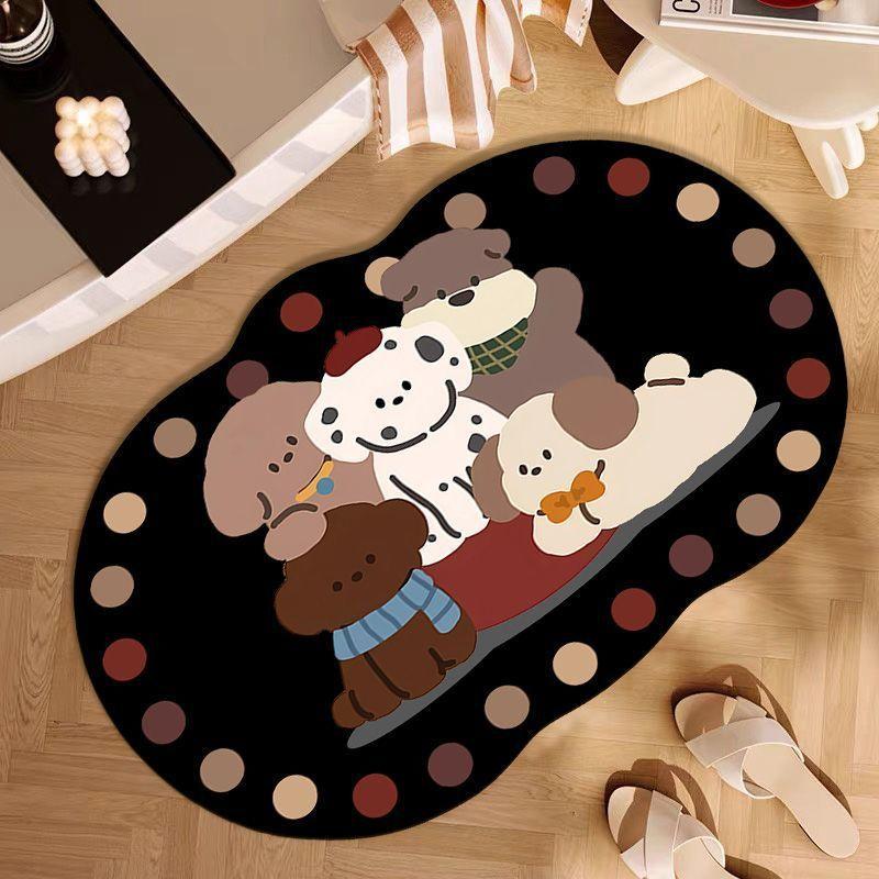 

Милый креативный коврик для пола с медведем, впитывающий коврик для ванной, нескользящий коврик для ванной, придверный коврик, коврик для пола в туалете 40x60cm15.7x23.6in