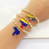 Hot Sale Venezuela Dominican Mexico Map Flag Pearl Chain Bracelet Simple For Man Woman Party Birthday Jewelry National Day Gift