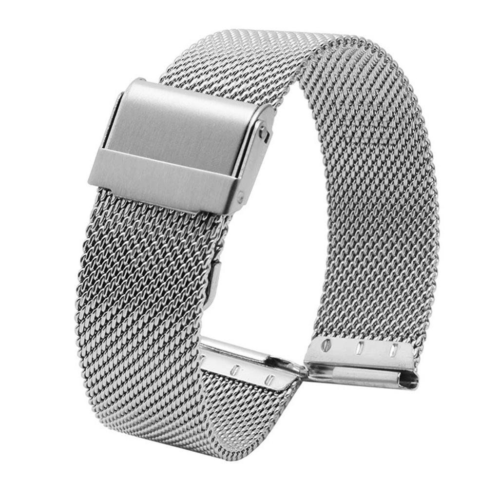 Uhrenarmbänder aus Edelstahl, atmungsaktiv, minimalistisch, modisch, rostfreier Netzgürtel, wiederverwendbar, robustes Uhrenarmband, 18/20/22 mm