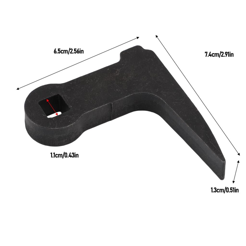 Pry Bar Wrench Adaptor Head Iron Structure Compact 90° Bend 3/8inch Crowbar Adapter Tool for Half Shaft Removal and Car Repair