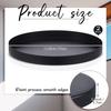 2 Pcs 11.8" Black Round Tray Metal Coffee Table Tray Candle Holder Tray Centerpiece Decorative Serving Tray Farmhouse Modern Holder Tray for Home