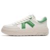 A Dao Abrasion Resistant Low Top Skateboard Shoes Women's White Green 122348071-3