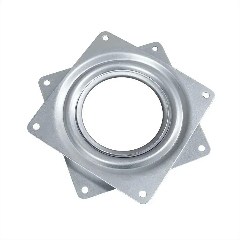 4-inch Hollow Square Galvanized Iron Turntable Furniture Small Turntable.