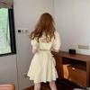 Yuli Cloth French Campanula Petite Puff Sleeve Backless Summer Dress for Women