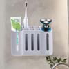 Razor Holder Space-saving Bathroom Organizer Bathroom Organizer Set Wall-mounted Toothbrush Holder with 8 Slots for Bathroom